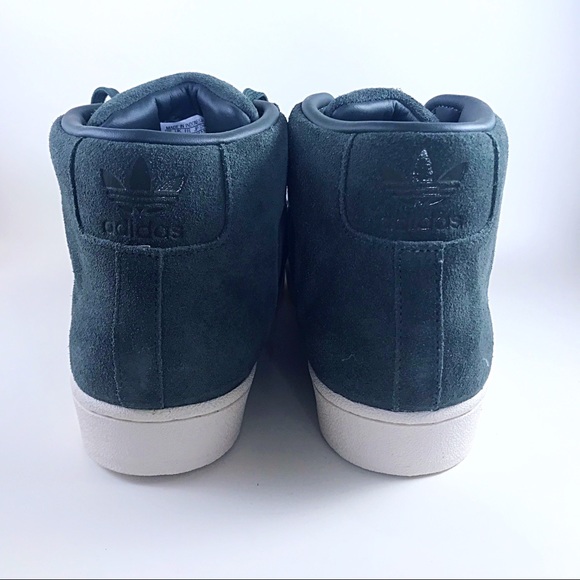 Men's Adidas-Pro-BZ0214-Hi-Tops Dark Green Size 9 - Picture 5 of 6